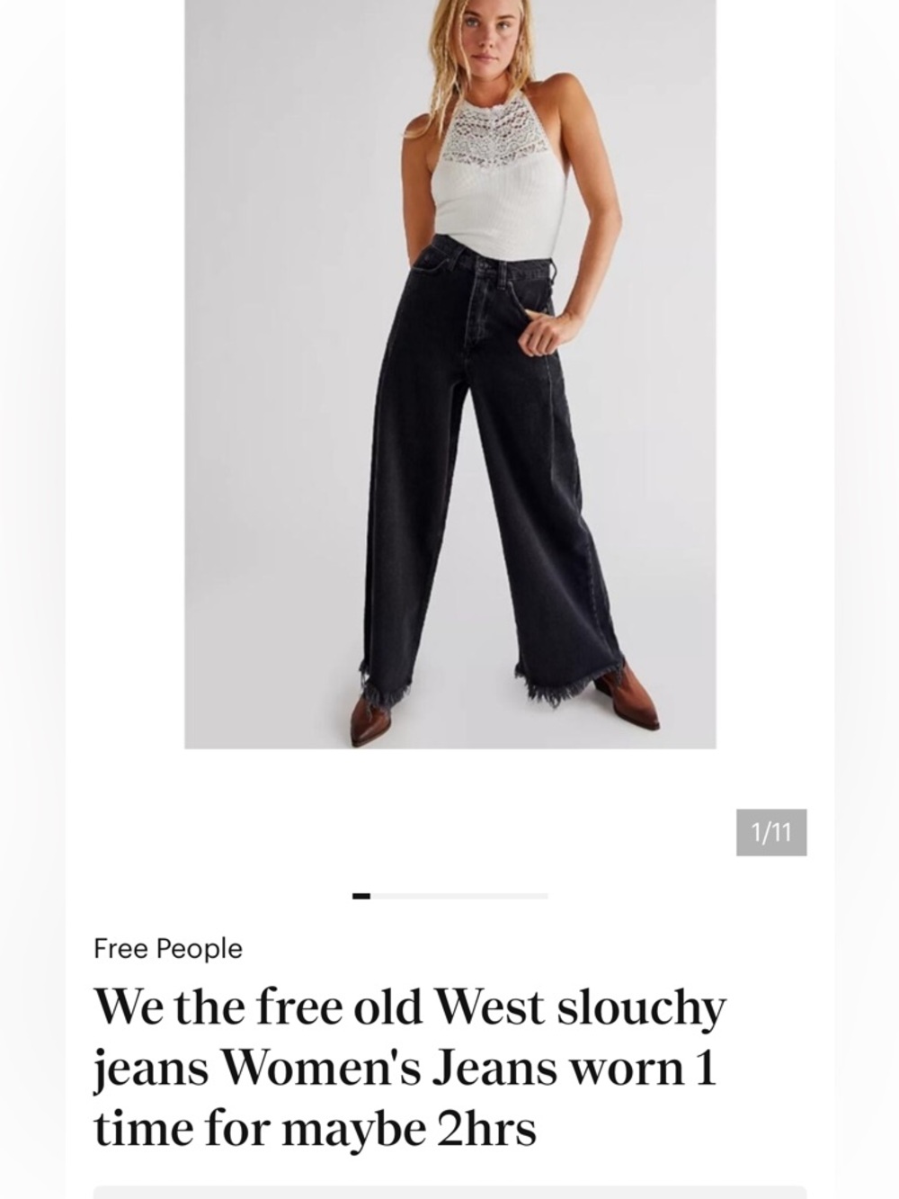 Free People  Wide-Leg Flare Jeans also in blue & taupe dropped from
$75